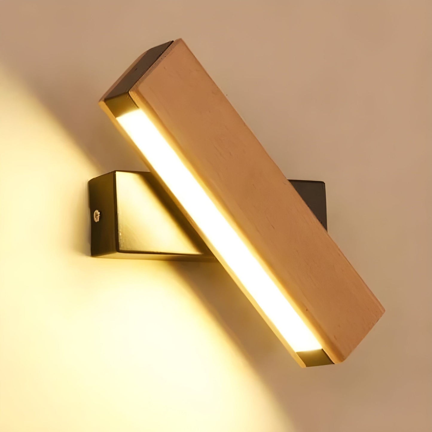 Alora Minimalist Scandinavian Warm LED Wood Wall Lamp