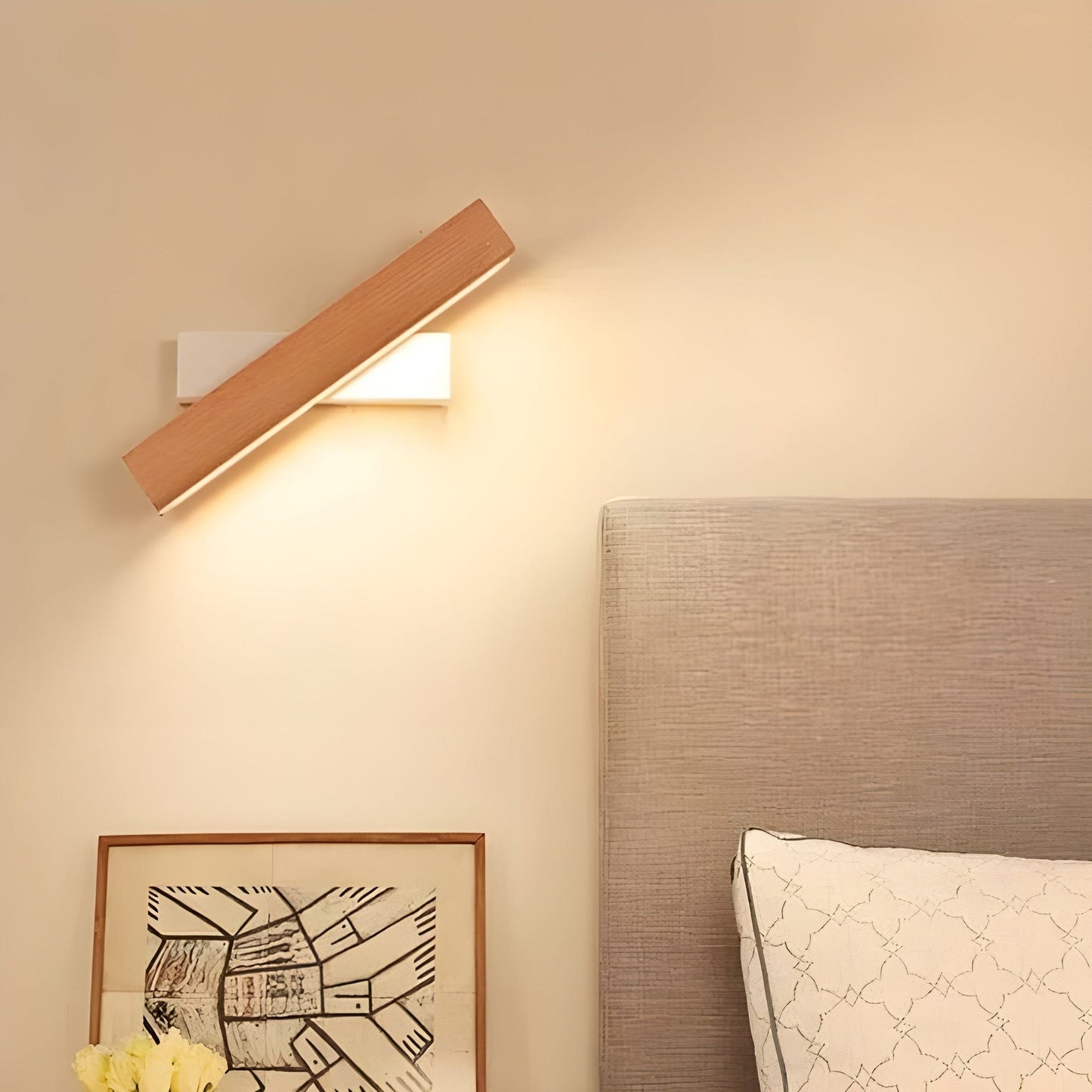 Alora Minimalist Scandinavian Warm LED Wood Wall Lamp