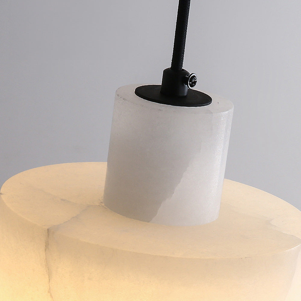 Nordell | White Marble Hanging Lamp in Scandinavian Style