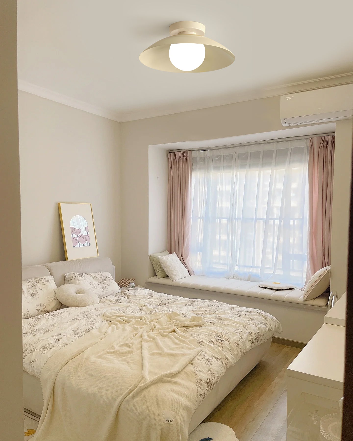 Nordelle Minimalist Ceiling Light With Diffused Glass Shade