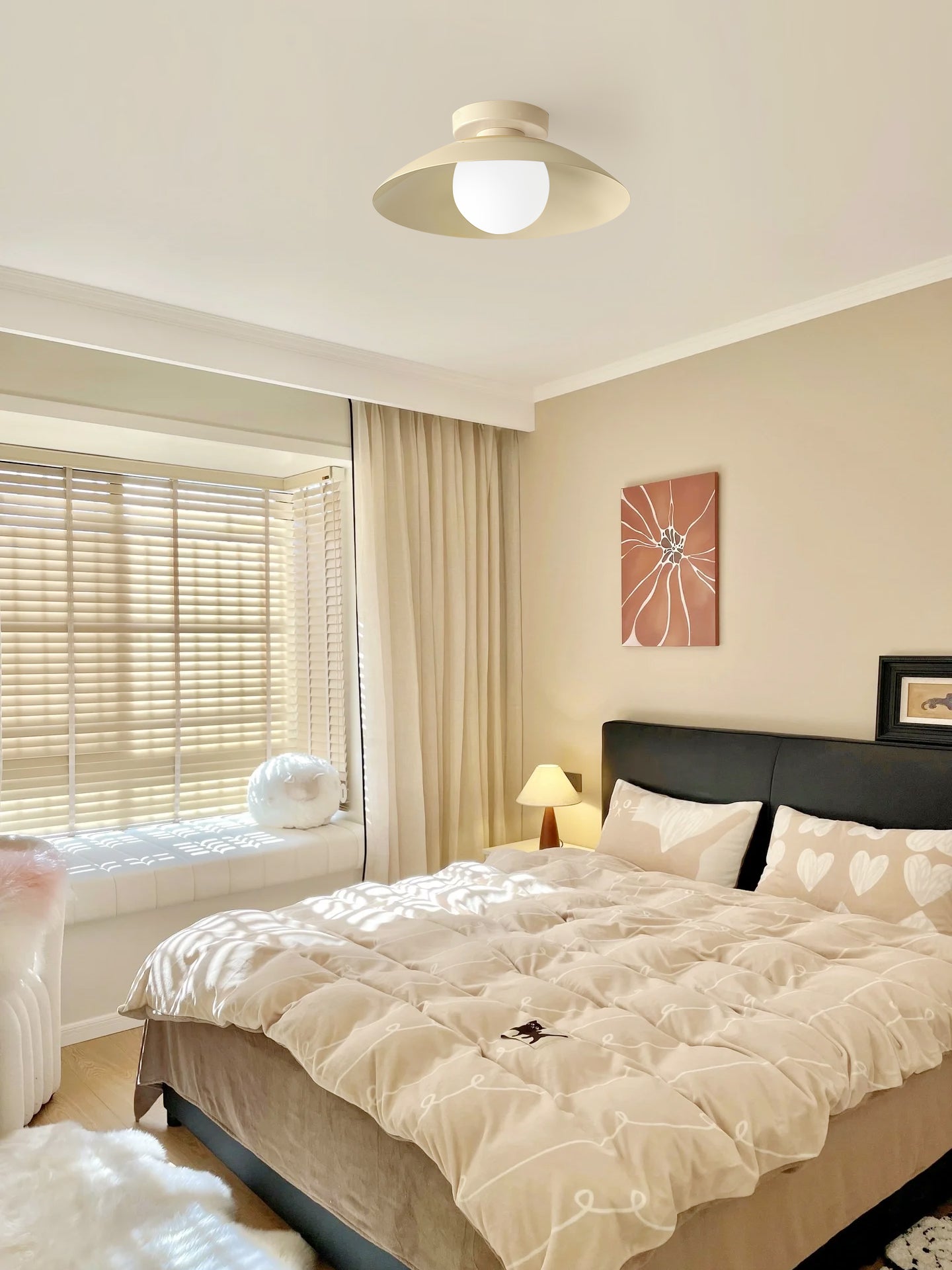 Nordelle Minimalist Ceiling Light With Diffused Glass Shade
