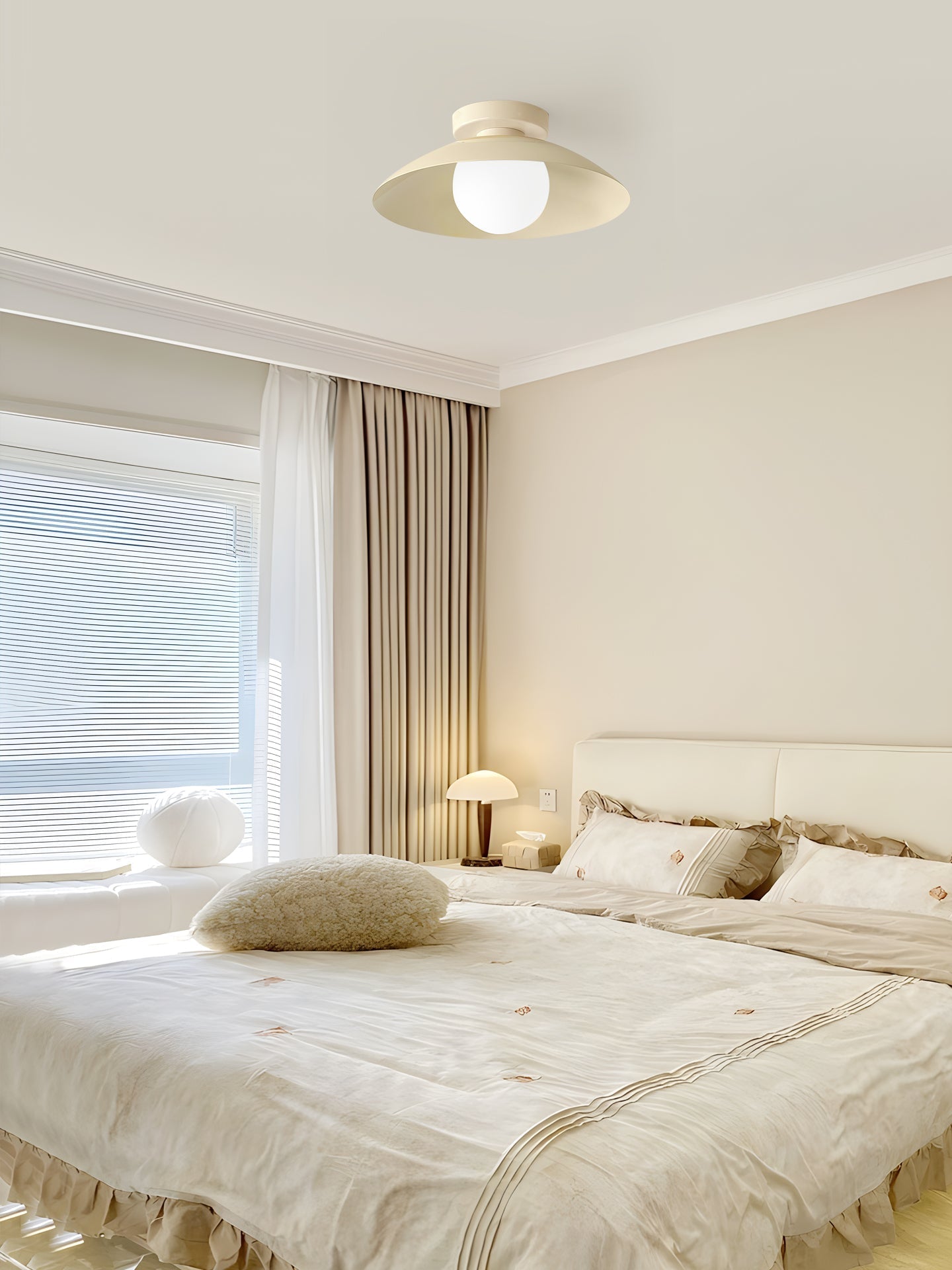 Nordelle Minimalist Ceiling Light With Diffused Glass Shade