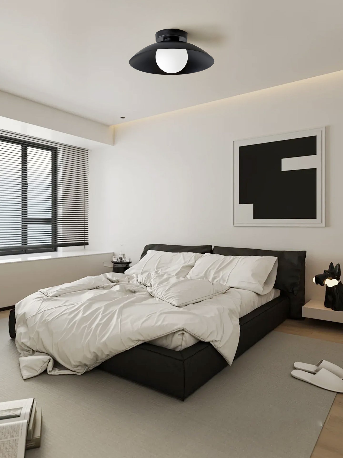 Nordelle Minimalist Ceiling Light With Diffused Glass Shade
