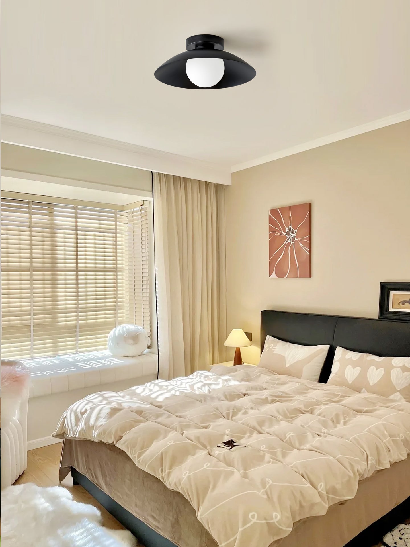 Nordelle Minimalist Ceiling Light With Diffused Glass Shade