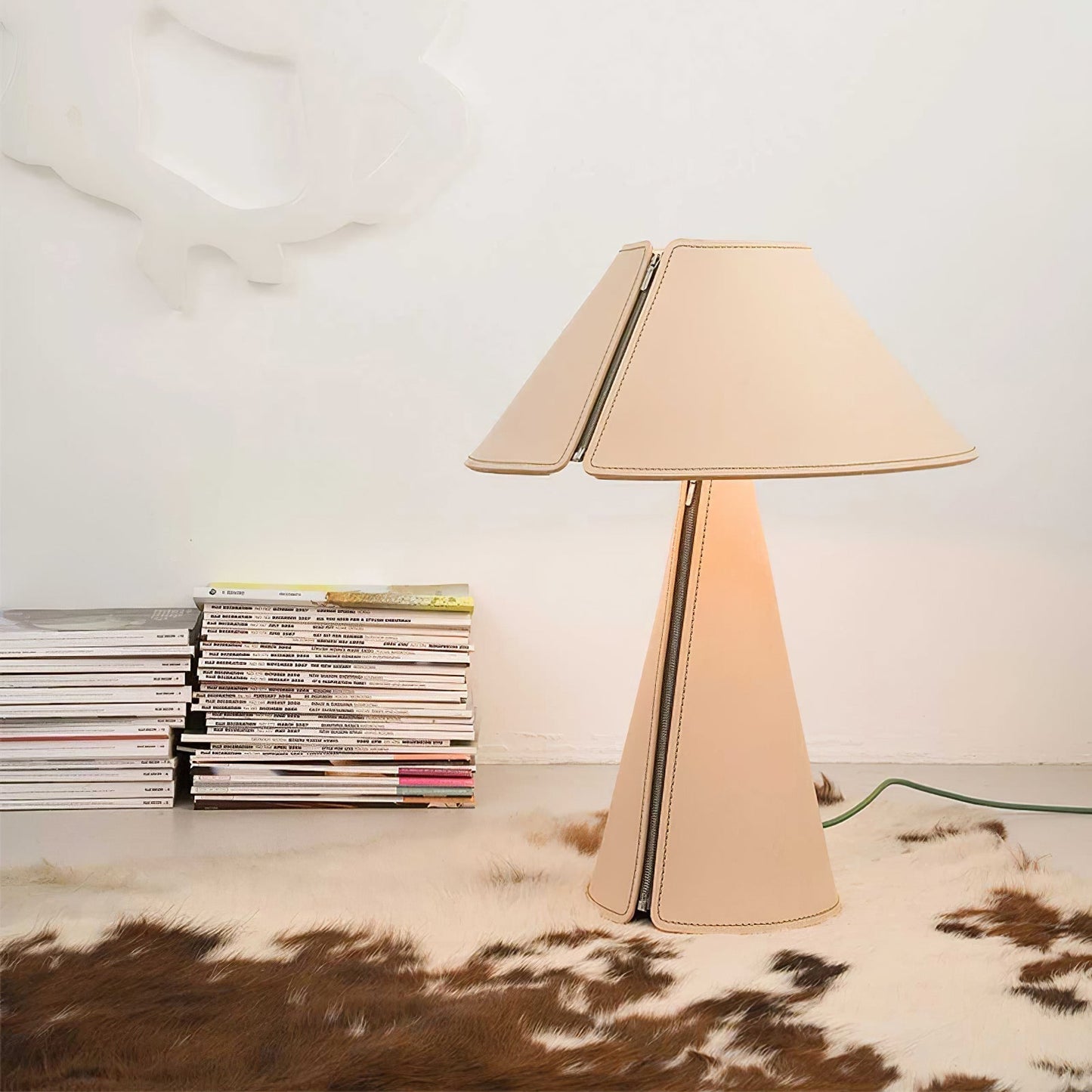 Harlow | Modern Leather & Metal Statement Desk Lamp