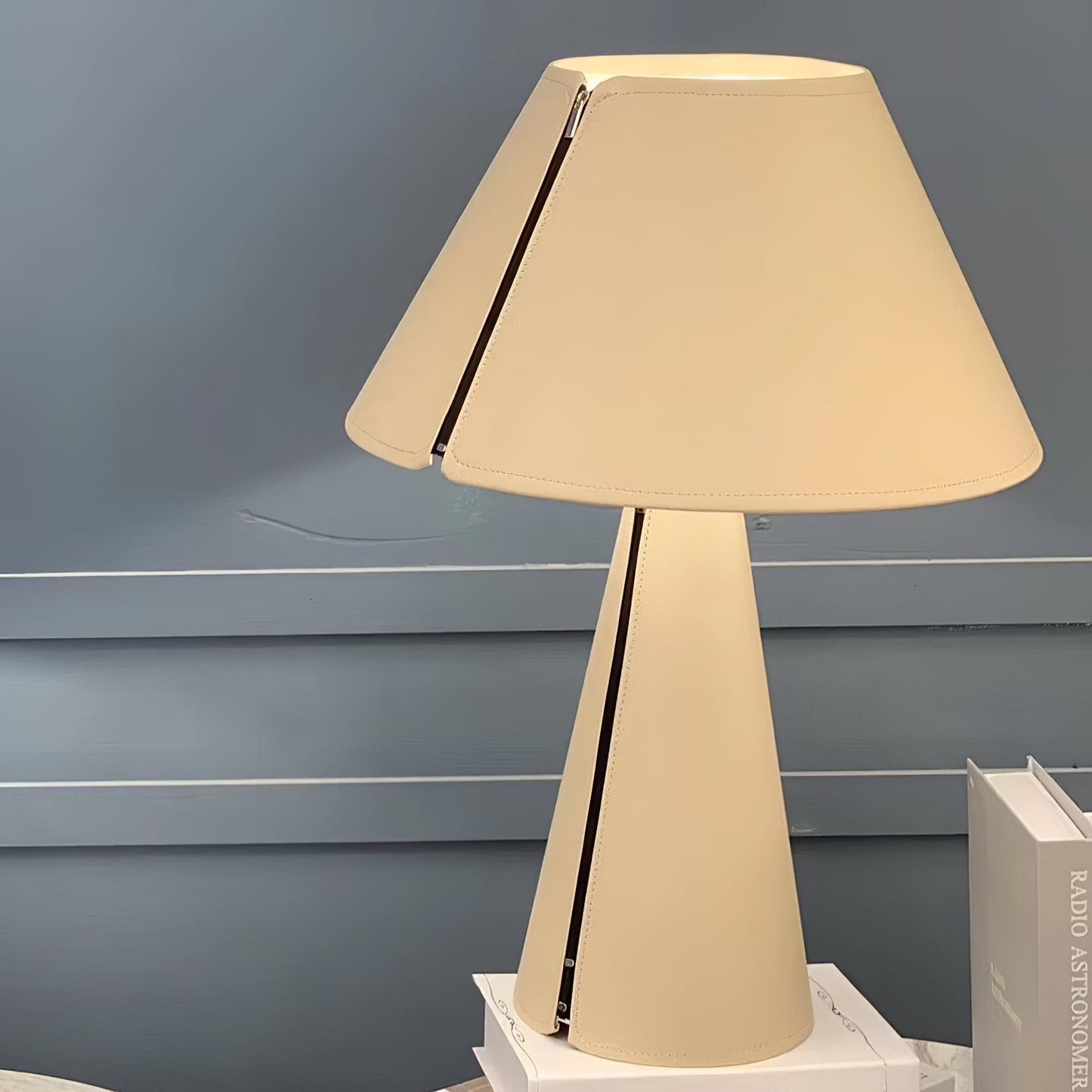 Harlow | Modern Leather & Metal Statement Desk Lamp