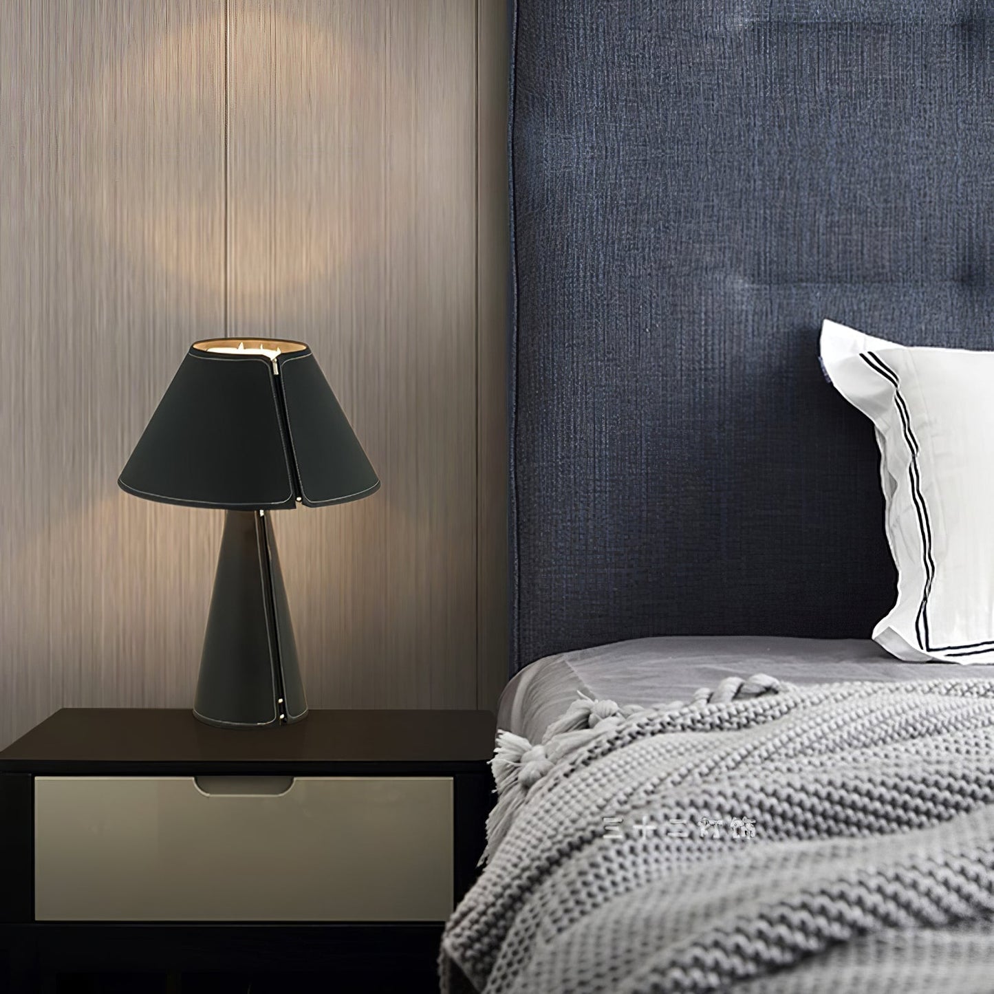 Harlow | Modern Leather & Metal Statement Desk Lamp