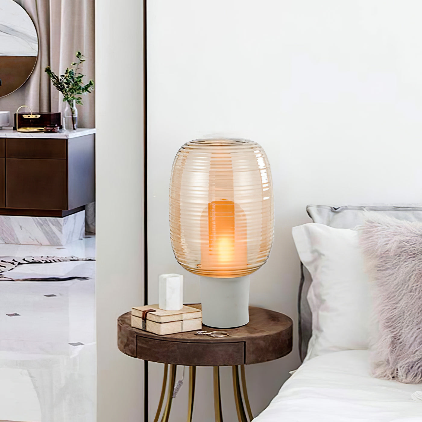 Evara Clara Table Lamp With Subtle Timeless Soft Glow