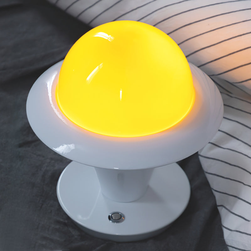 AureaGlow Egg Table Lamp With Glass Dome And Metal Base