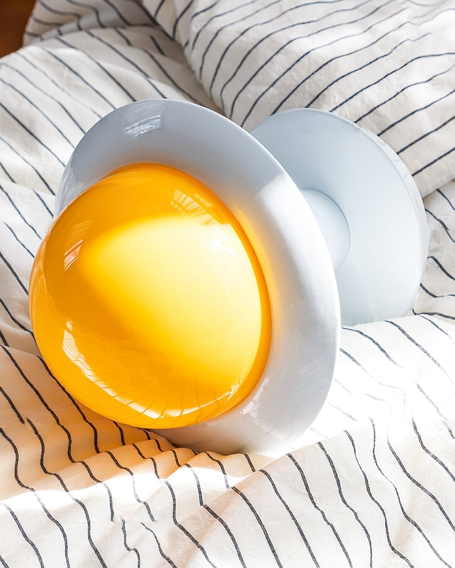 AureaGlow Egg Table Lamp With Glass Dome And Metal Base