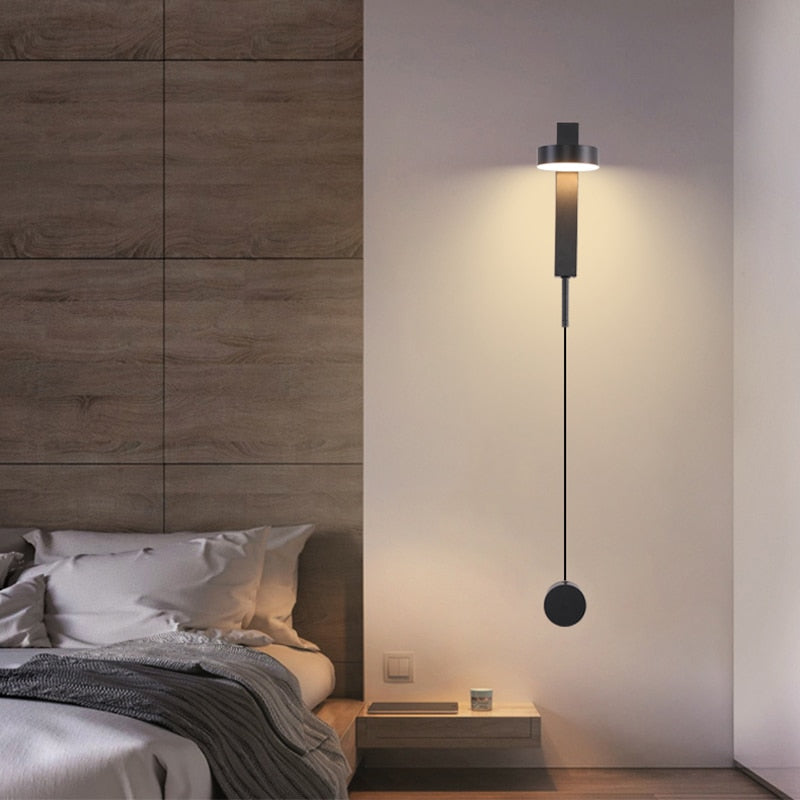 VeraLume | Sleek Black And Gold Wall Lamp For Living Rooms