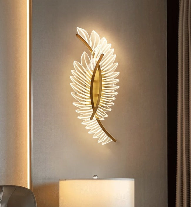 Seraphine | Golden Wing Wall Lamp For Home Accent Lighting