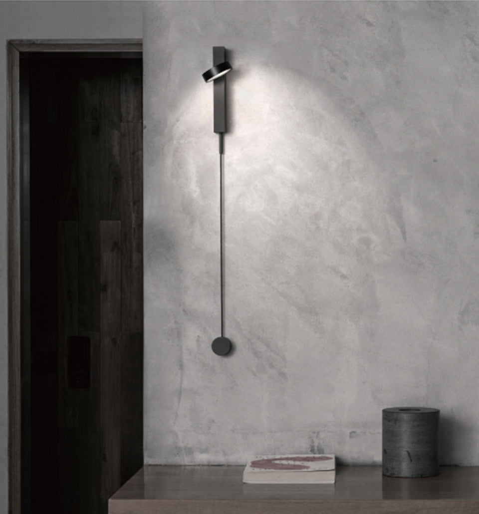 VeraLume | Sleek Black And Gold Wall Lamp For Living Rooms