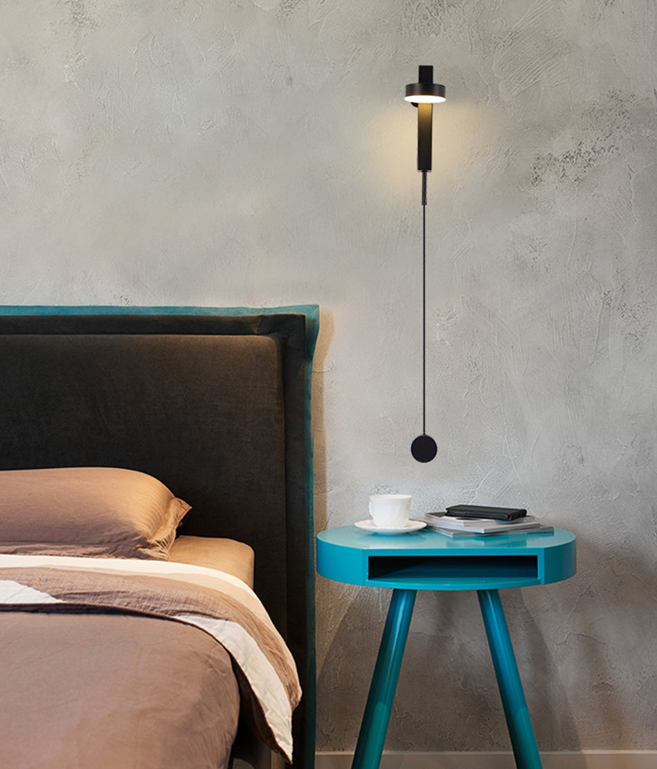 VeraLume | Sleek Black And Gold Wall Lamp For Living Rooms