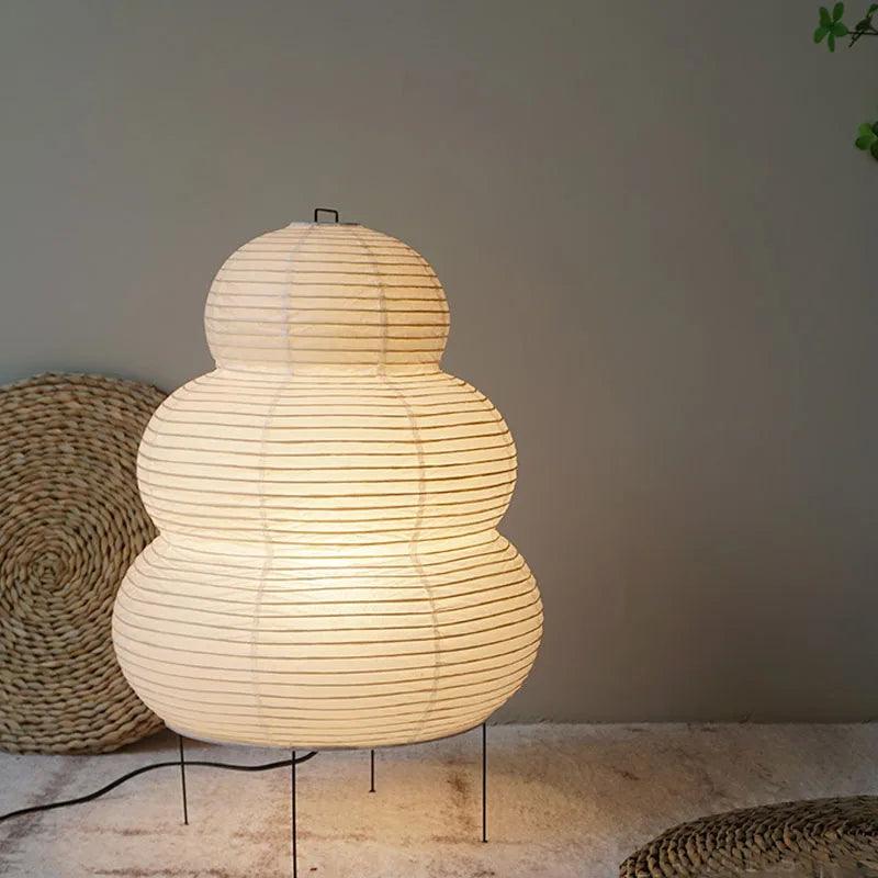 HinataGlow LED Japandi Rice Paper Desk Lamp With Soft Glow