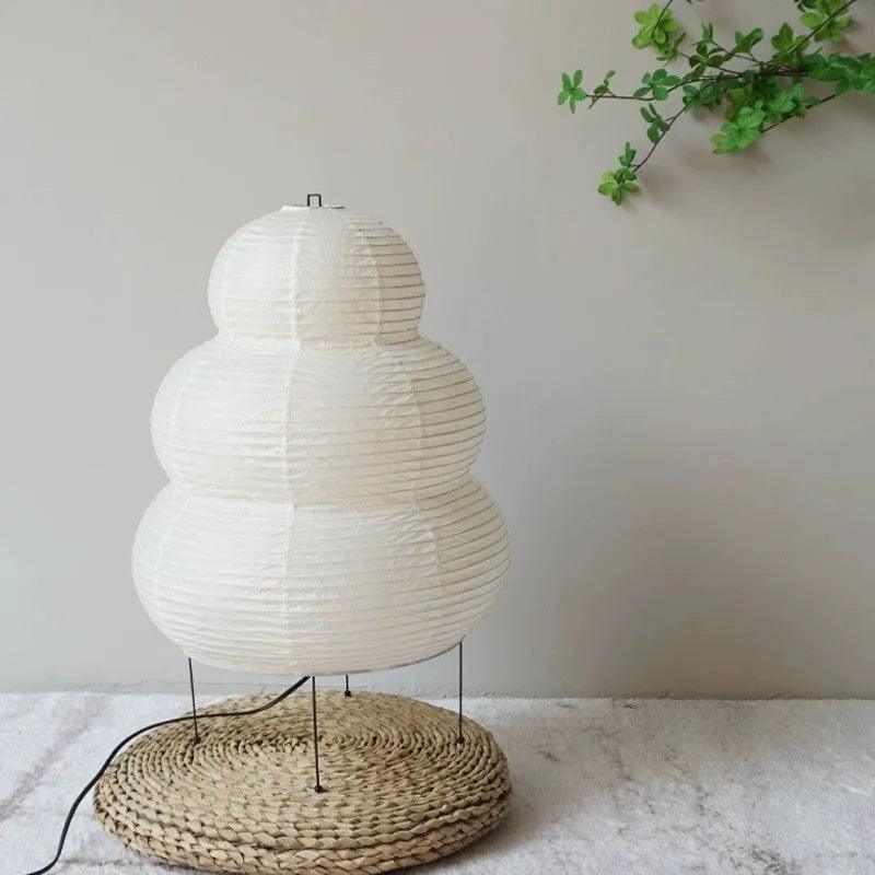 HinataGlow LED Japandi Rice Paper Desk Lamp With Soft Glow