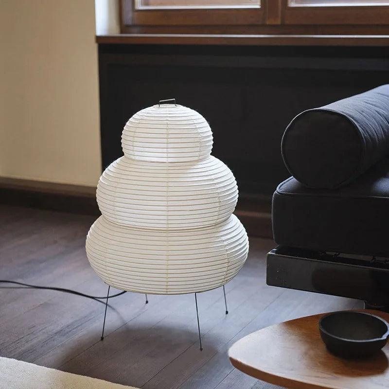 HinataGlow LED Japandi Rice Paper Desk Lamp With Soft Glow