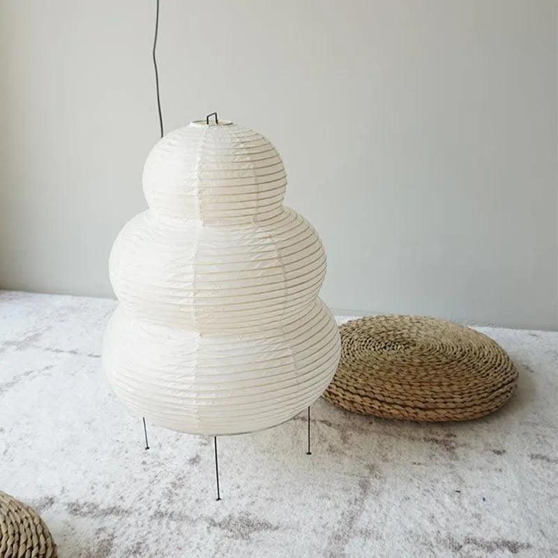 HinataGlow LED Japandi Rice Paper Desk Lamp With Soft Glow
