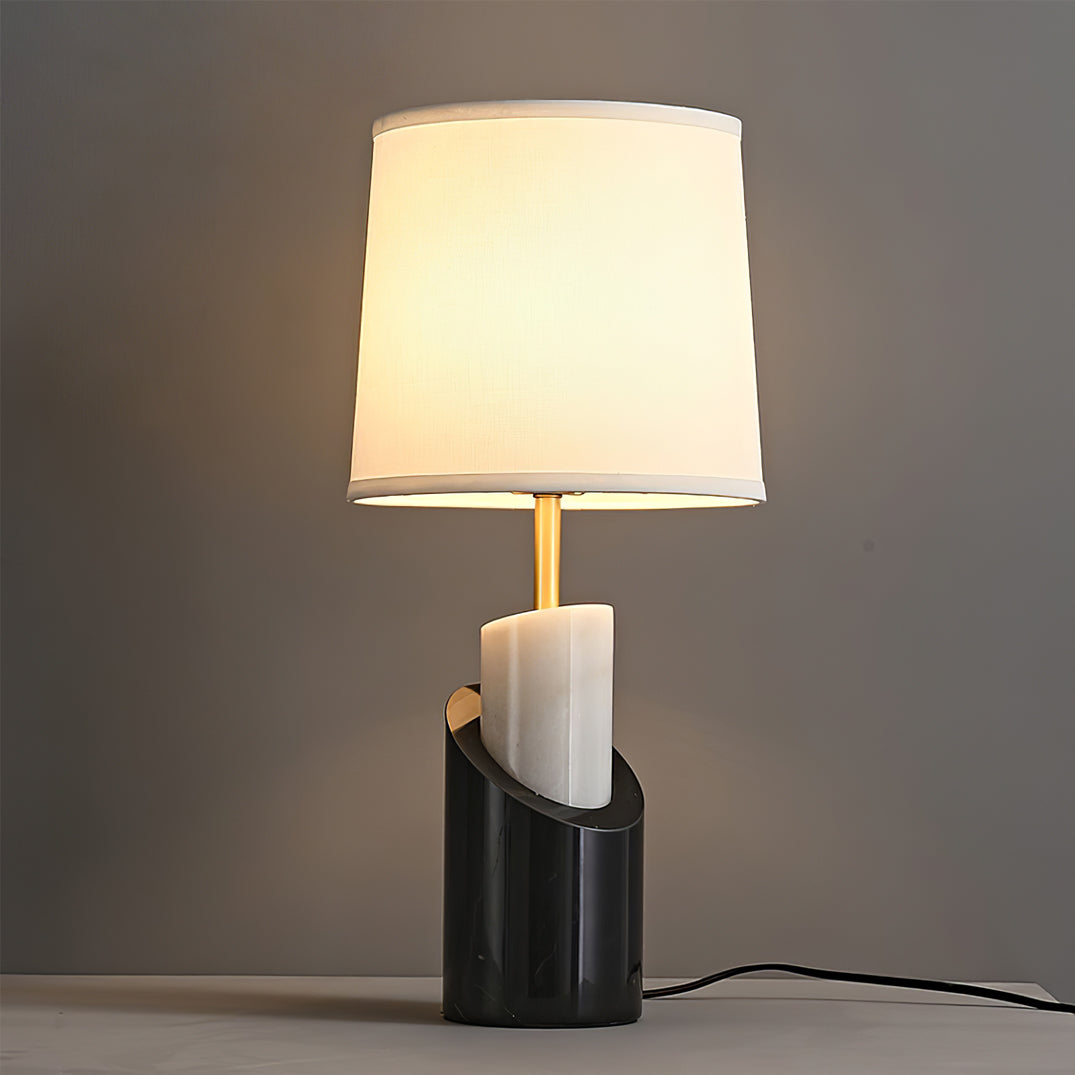 Orlina Marble Table Lamp With Luxe Brass Finish For Home