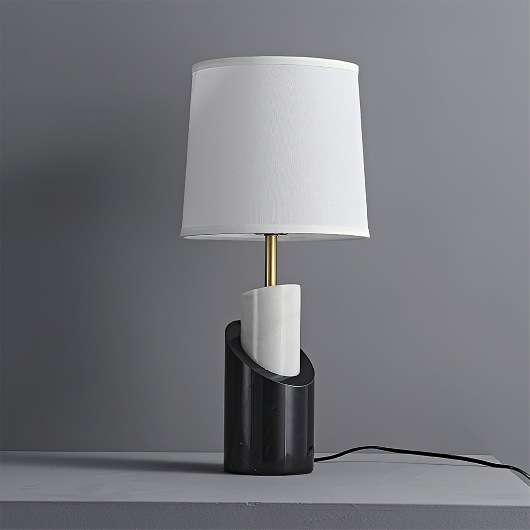 Orlina Marble Table Lamp With Luxe Brass Finish For Home