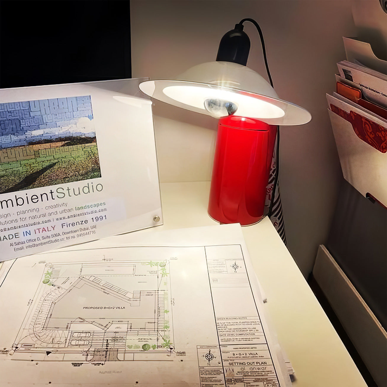 Aurelin | Modern Table Lamp Adjustable Shade, Dual Lighting