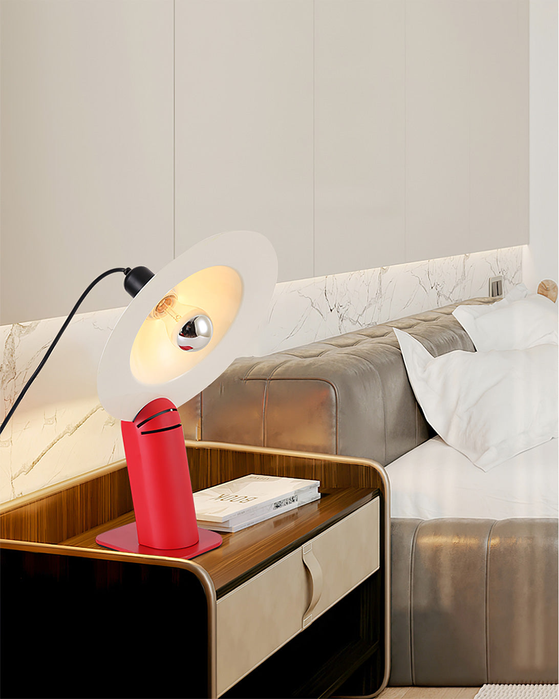 Aurelin | Modern Table Lamp Adjustable Shade, Dual Lighting