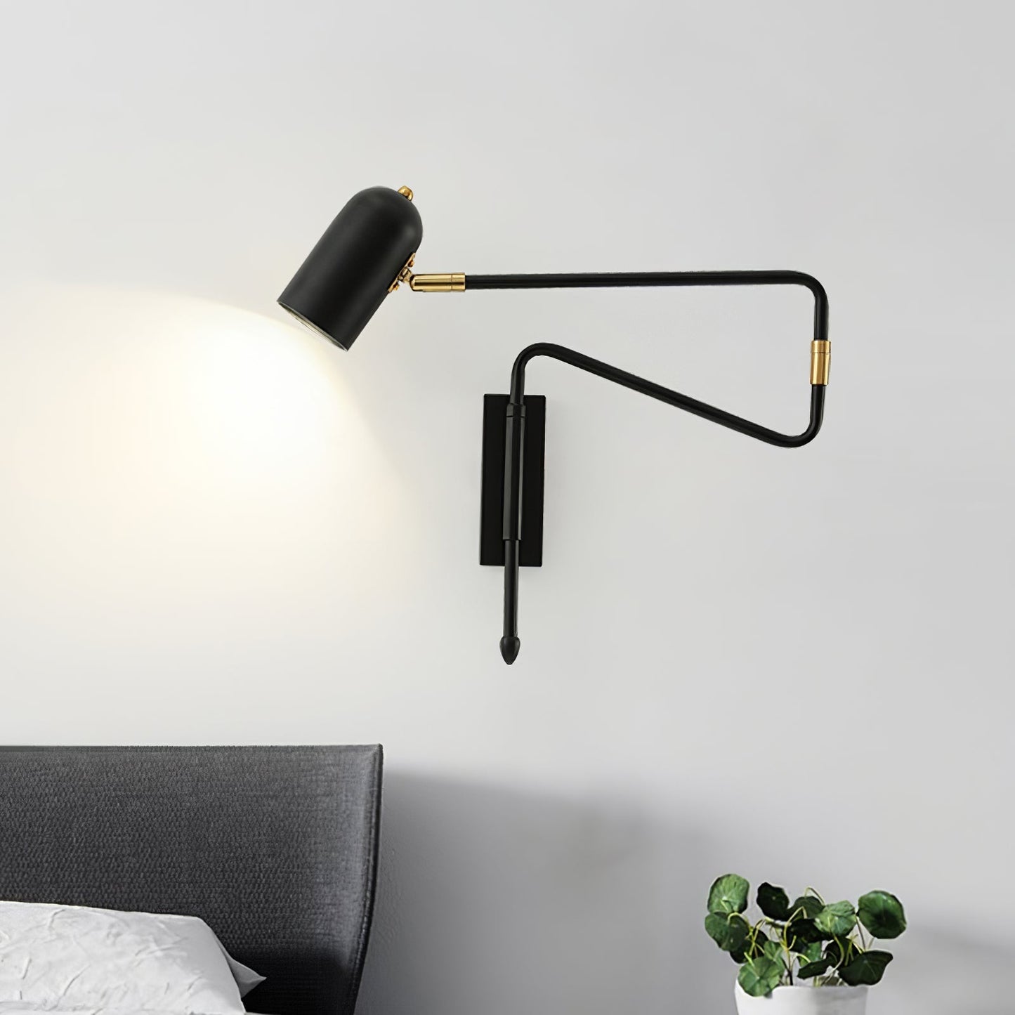 Lumenora Wall Lamp With Adjustable Flexible Arm For Home