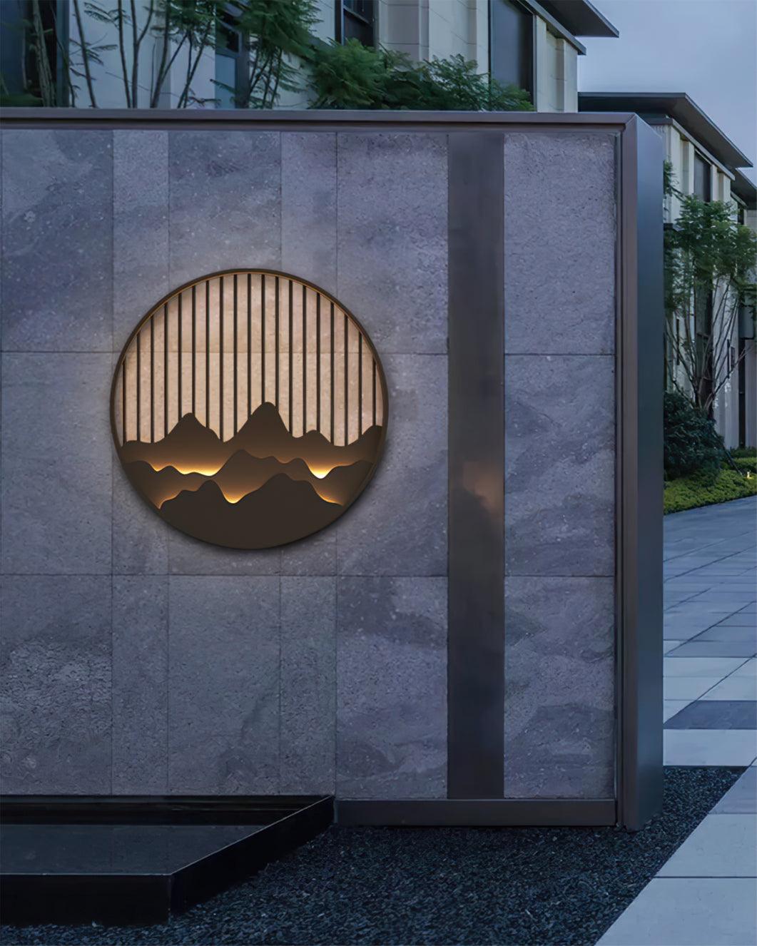 Montelle | Outdoor Wall Light With Circular Pattern