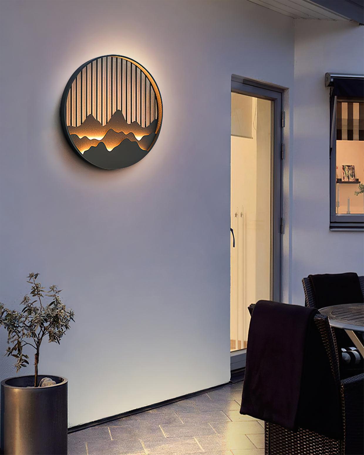 Montelle | Outdoor Wall Light With Circular Pattern