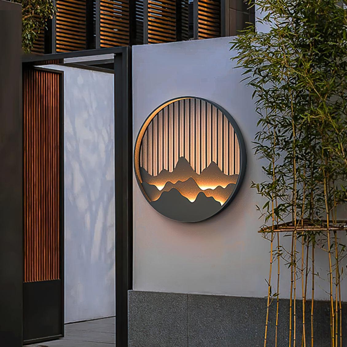 Montelle | Outdoor Wall Light With Circular Pattern