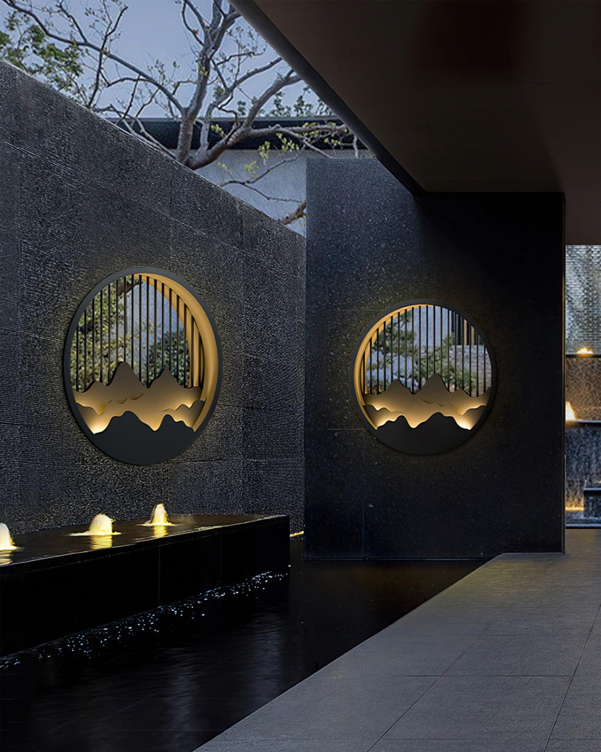 Montelle | Outdoor Wall Light With Circular Pattern