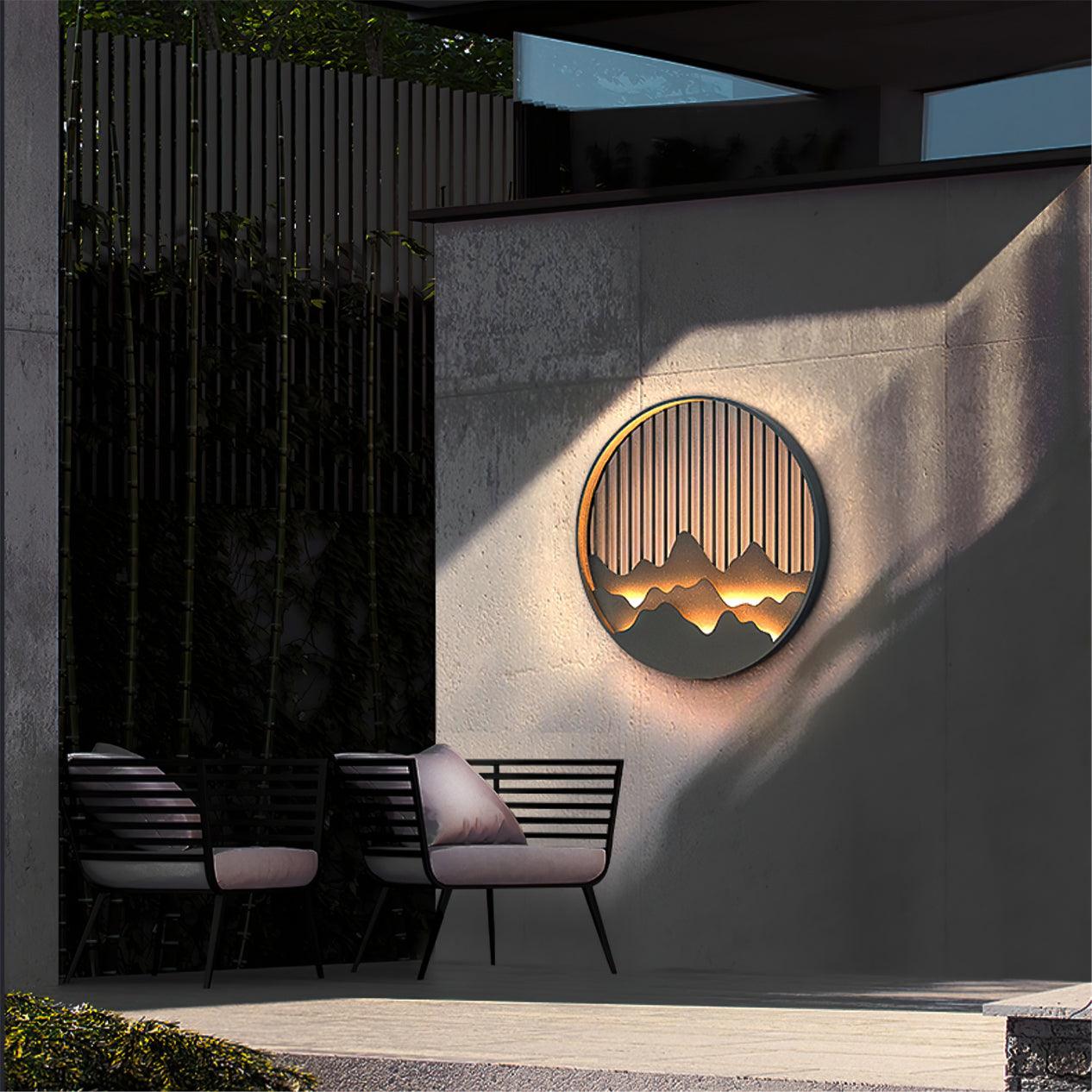 Montelle | Outdoor Wall Light With Circular Pattern