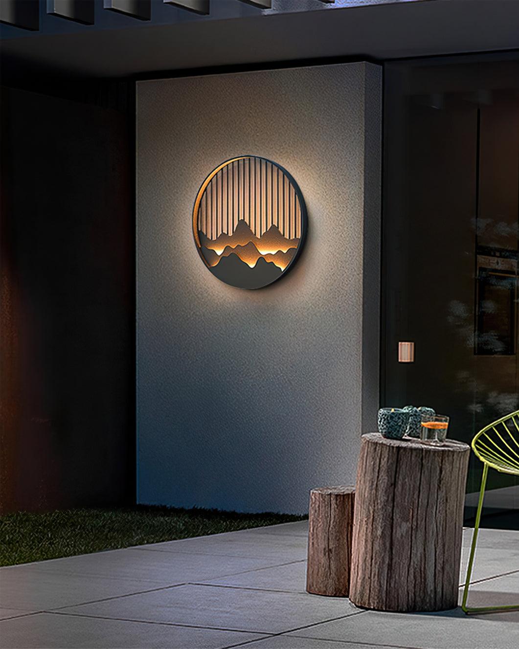 Montelle | Outdoor Wall Light With Circular Pattern