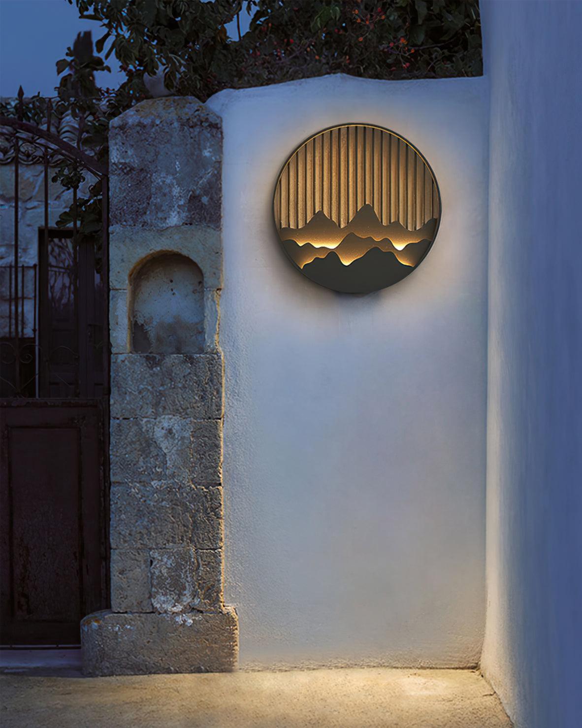 Montelle | Outdoor Wall Light With Circular Pattern