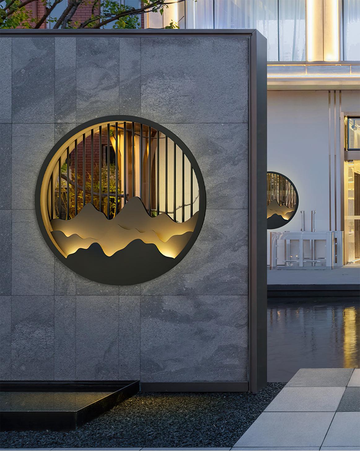 Montelle | Outdoor Wall Light With Circular Pattern