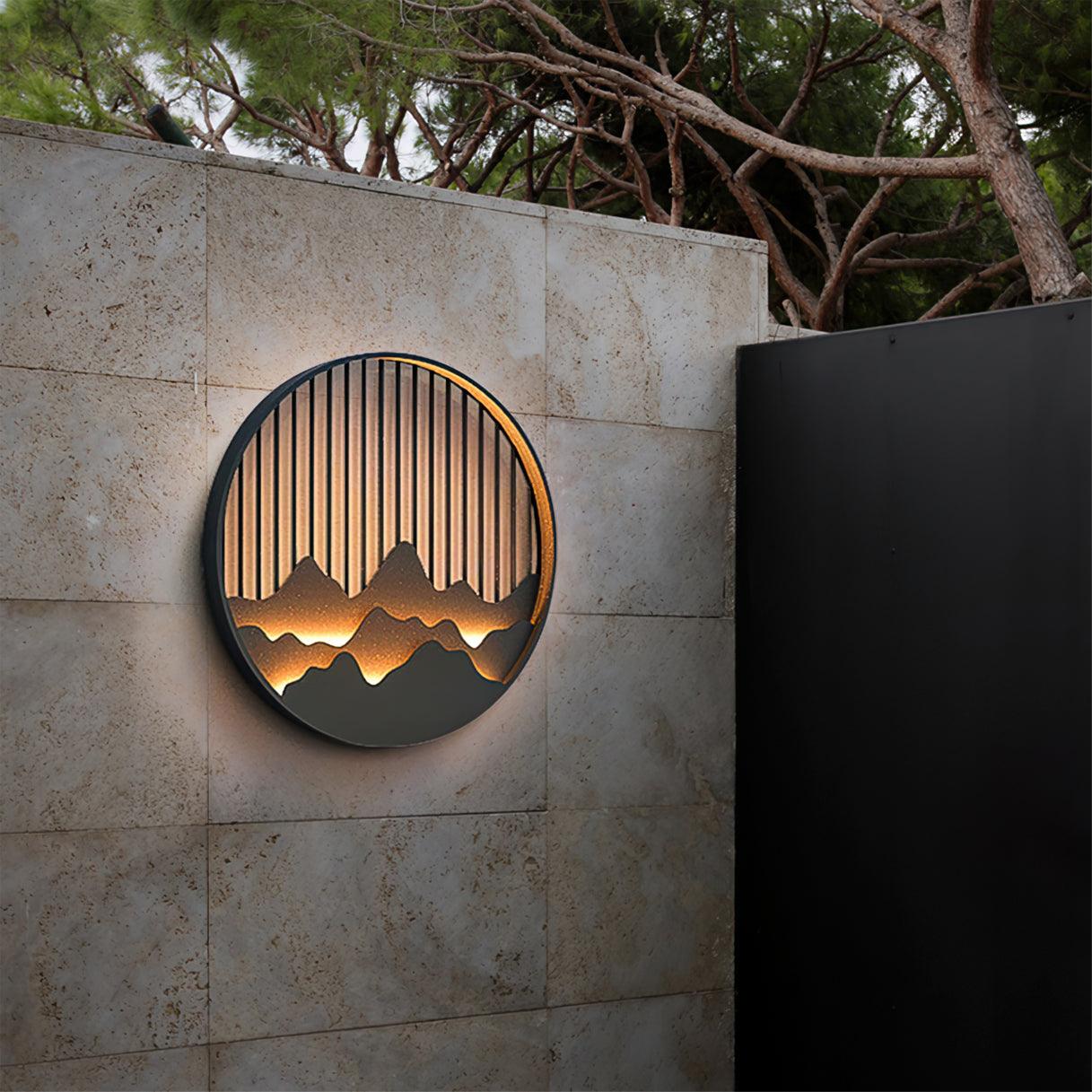Montelle | Outdoor Wall Light With Circular Pattern