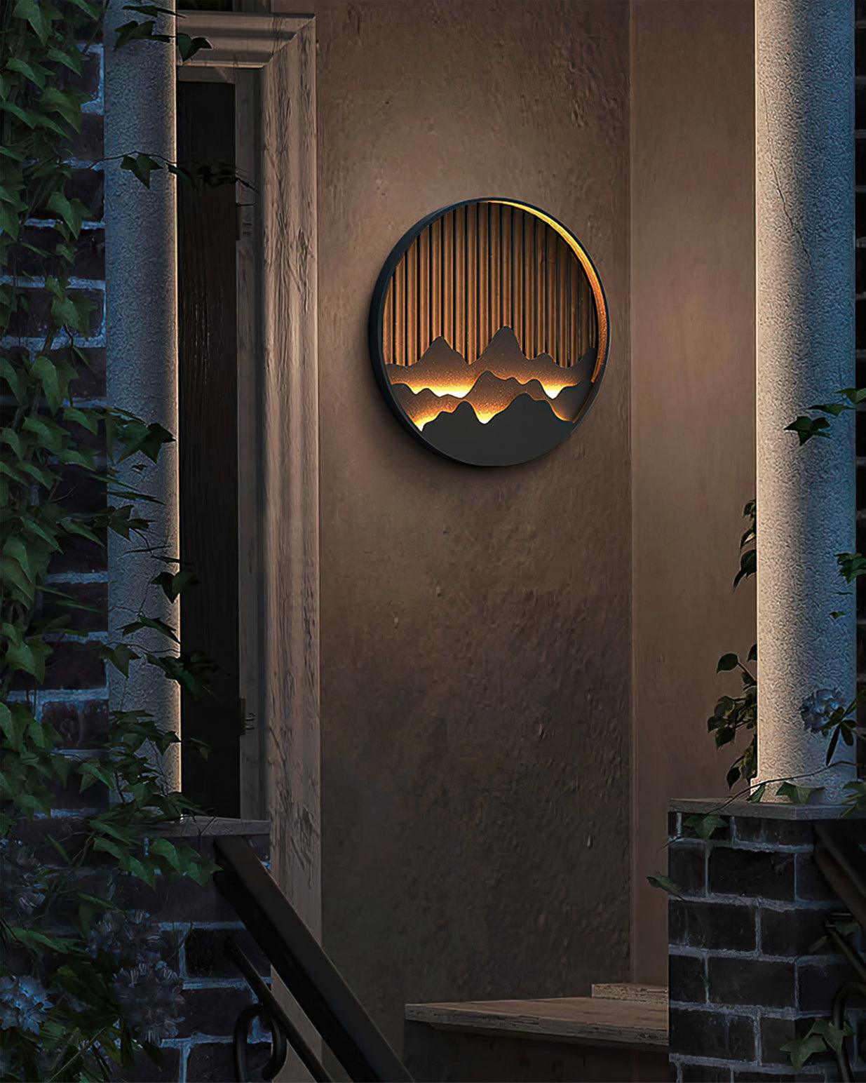 Montelle | Outdoor Wall Light With Circular Pattern