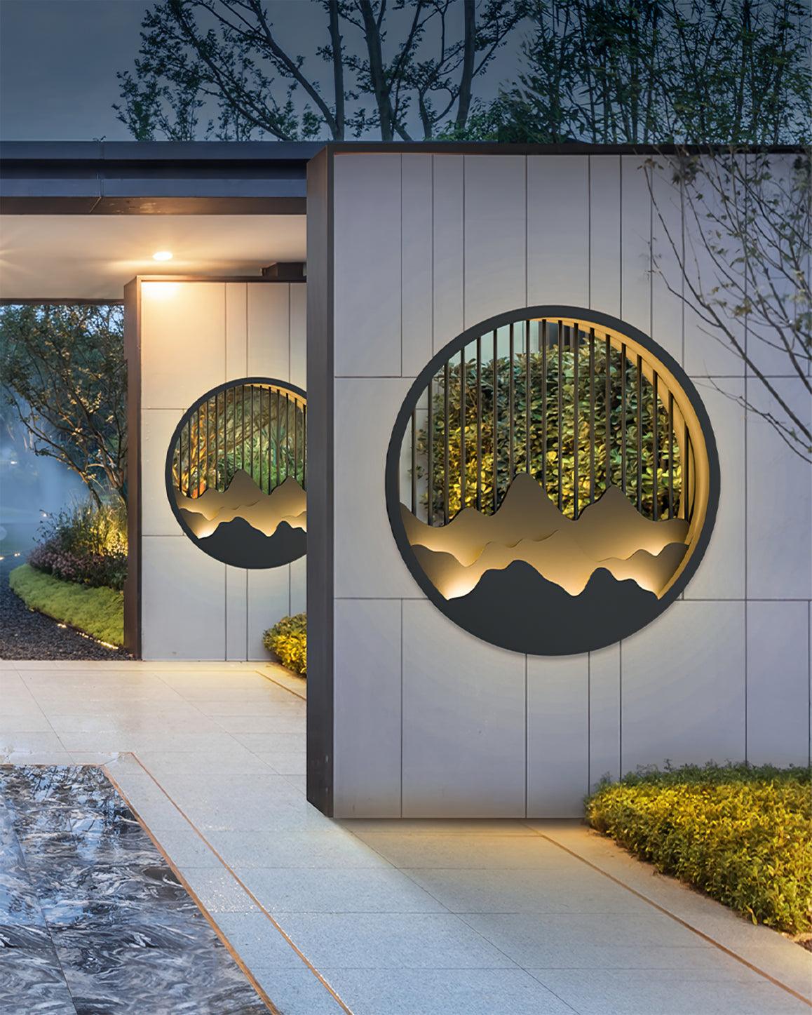 Montelle | Outdoor Wall Light With Circular Pattern
