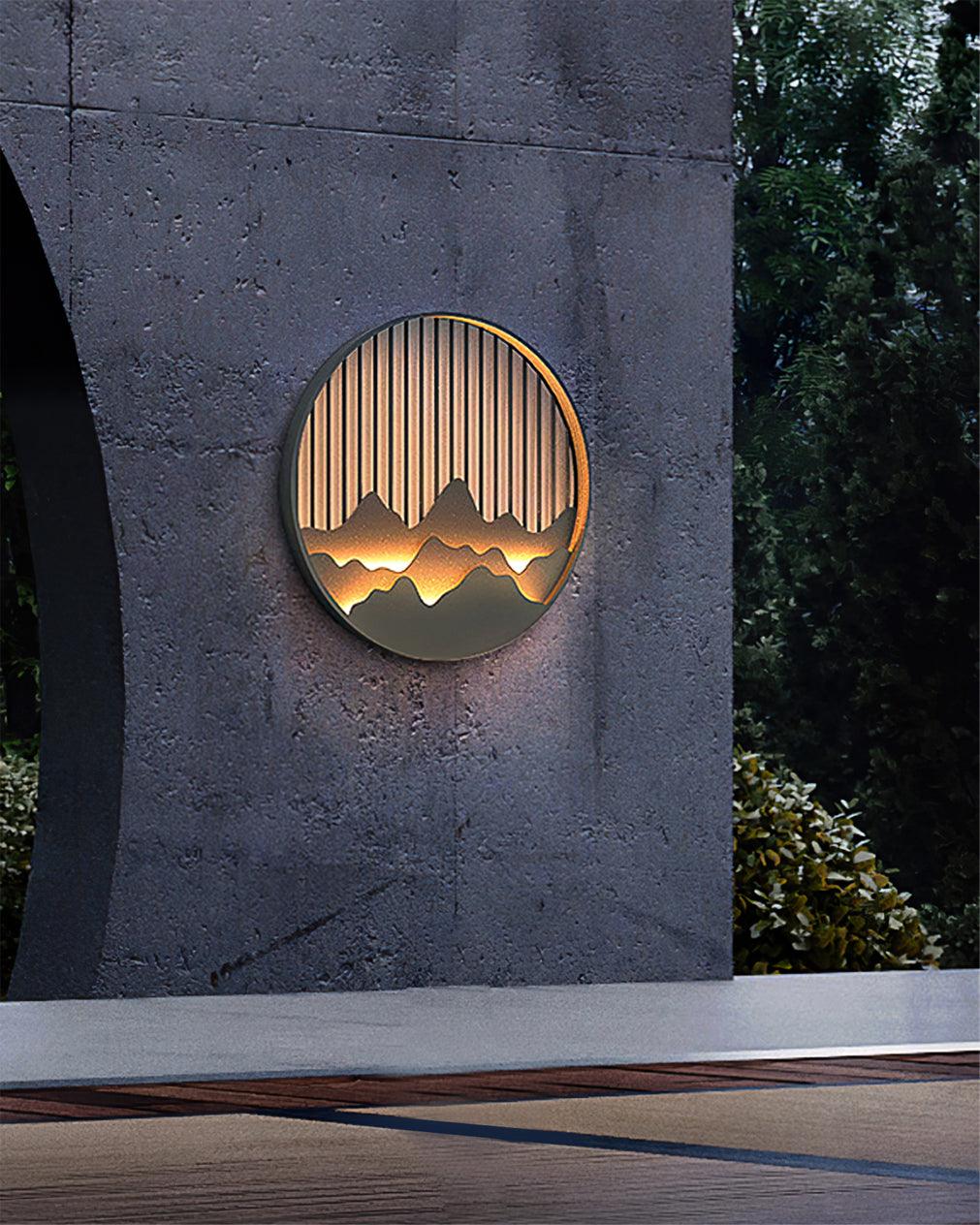 Montelle | Outdoor Wall Light With Circular Pattern