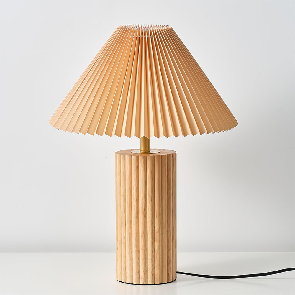 Aloria | Elegant Table Lamp Featuring Warm Wooden Base