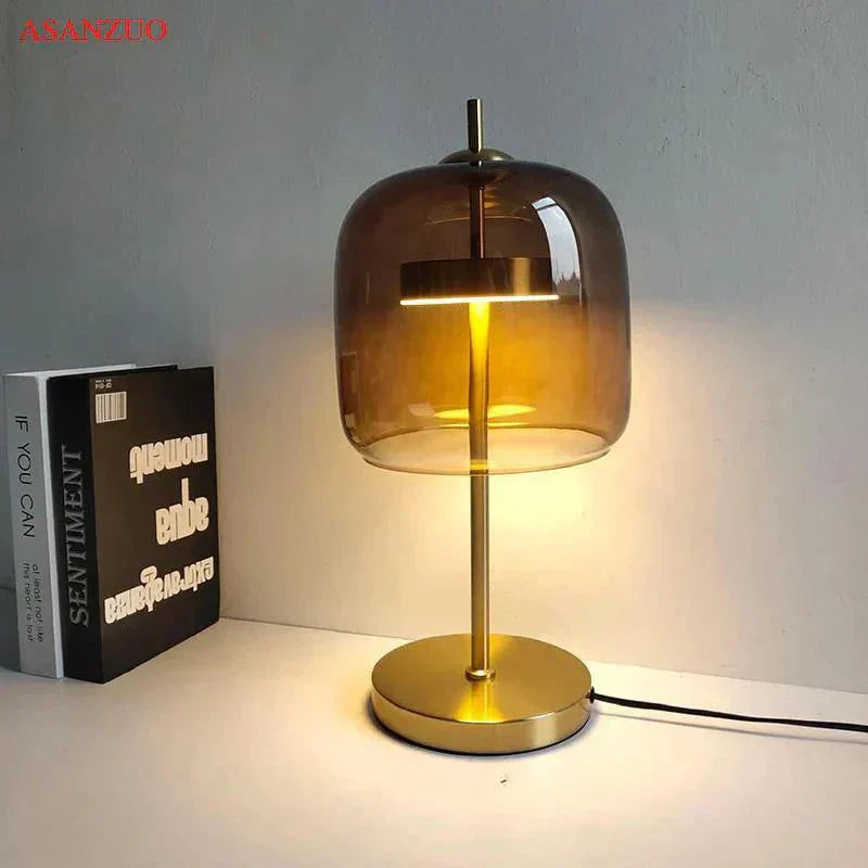 SomaGlow | Gray Glass LED Lamp For Warm Or Cool Light
