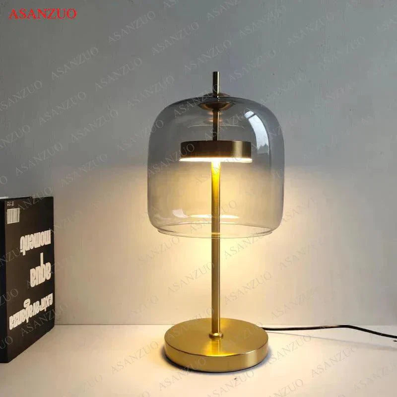SomaGlow | Gray Glass LED Lamp For Warm Or Cool Light