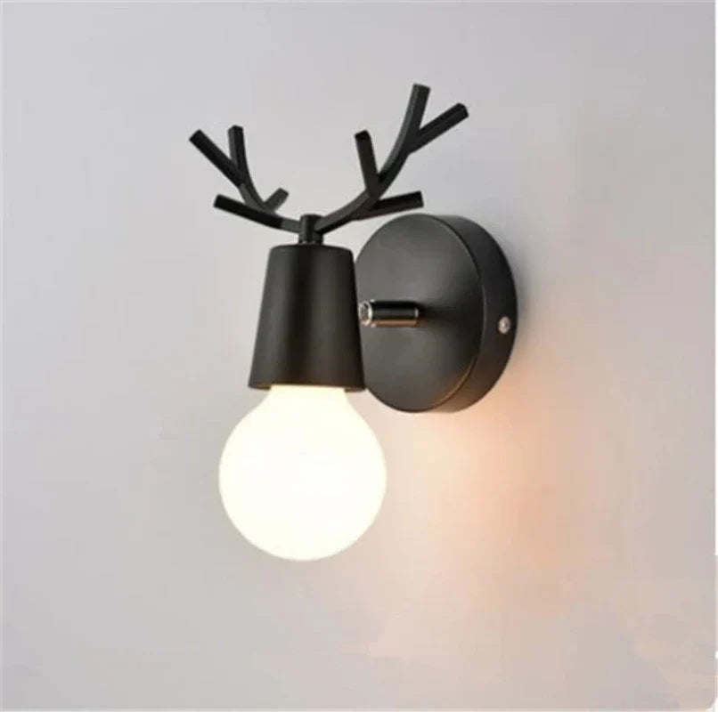 Harthorn Rustic Antler Wall Sconce With Warm Glow For Home