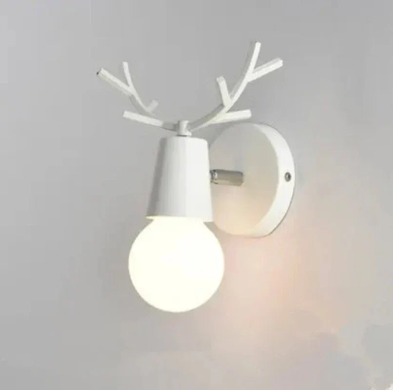 Harthorn Rustic Antler Wall Sconce With Warm Glow For Home