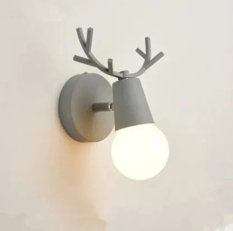 Harthorn Rustic Antler Wall Sconce With Warm Glow For Home