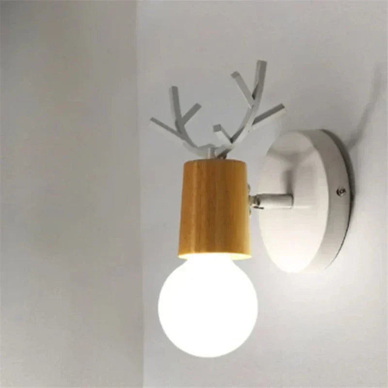 Harthorn Rustic Antler Wall Sconce With Warm Glow For Home