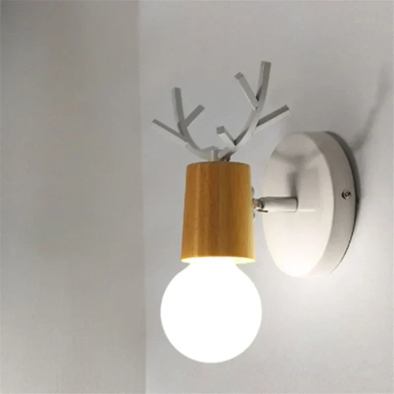 Harthorn Rustic Antler Wall Sconce With Warm Glow For Home