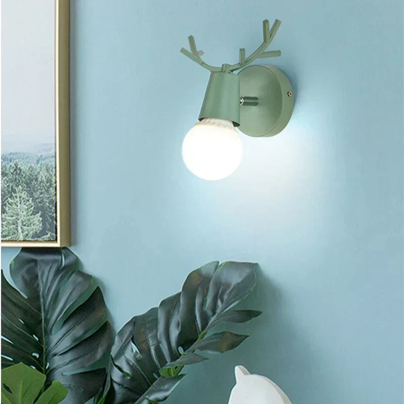 Harthorn Rustic Antler Wall Sconce With Warm Glow For Home