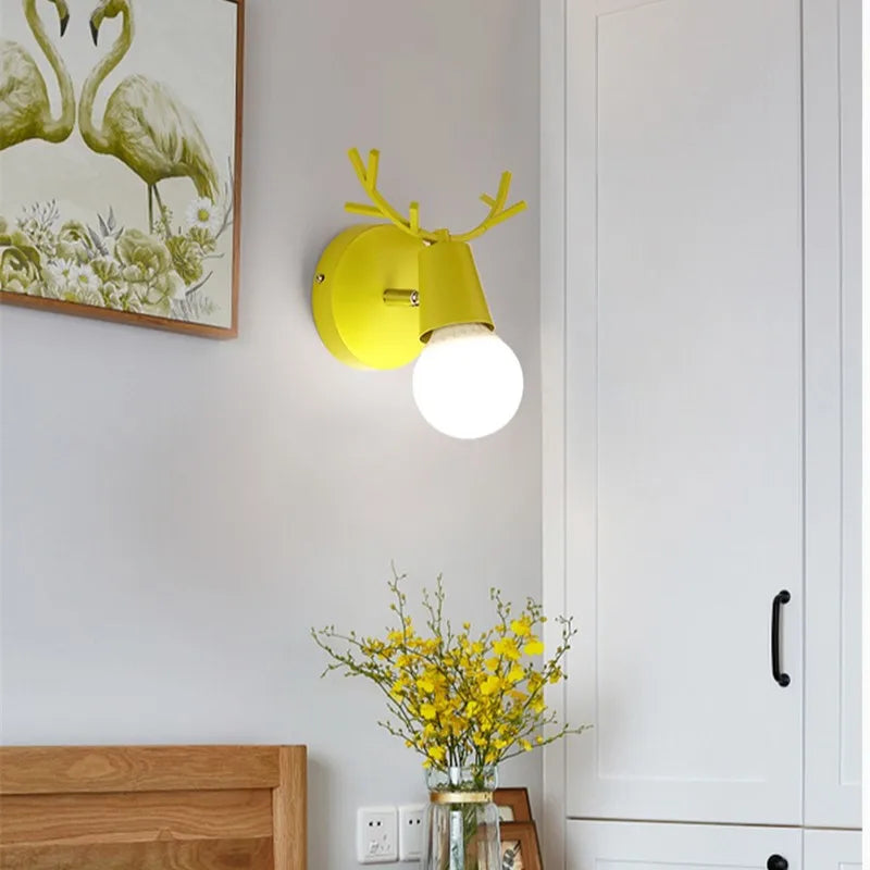 Harthorn Rustic Antler Wall Sconce With Warm Glow For Home