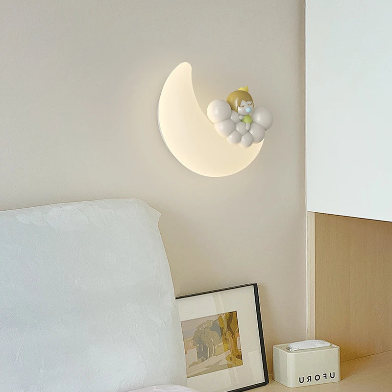 Selene Glow Moon Wall Lamp in Opulent Soft Ambient Light